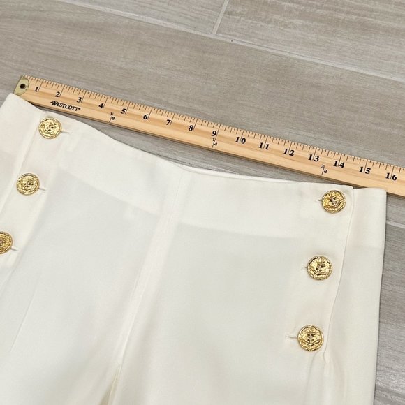 Edward Achour Paris Embellished-Button Bootcut Sailor Trousers E47 Ivory/White - Picture 10 of 16